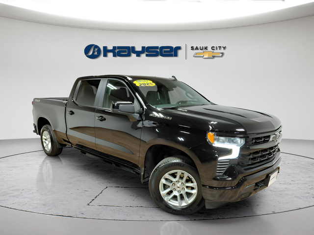 Black 2025 Chevrolet Silverado 1500 Pickup Truck Four-Wheel Drive Automatic