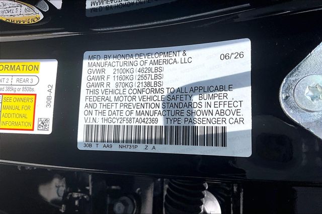 New 2026 Honda Accord Hybrid Sedan