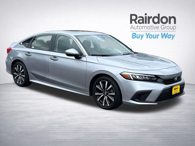 Lunar Silver Metallic 2022 Honda Civic Sedan Front-Wheel Drive Continuously Variable Transmission