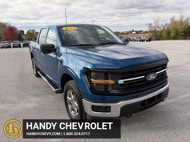 Blue 2024 Ford F-150 Pickup Truck Four-Wheel Drive Automatic