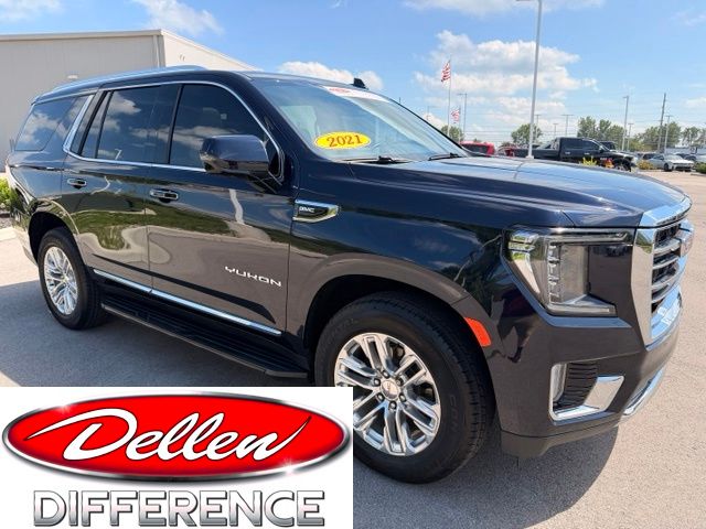 Midnight Blue Metallic 2021 GMC Yukon SUV / Crossover Four-Wheel Drive 