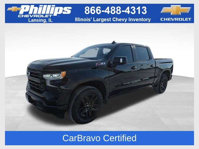 Black 2025 Chevrolet Silverado 1500 RST Crew Cab 4WD Pickup Truck Four-Wheel Drive Automatic