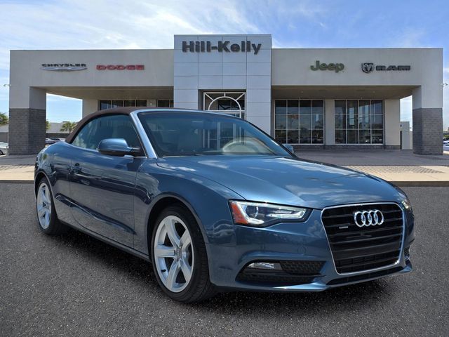 Blue Metallic 2015 Audi A5 2.0T quattro Premium Cabriolet AWD Convertible All-Wheel Drive 8-Speed Automatic