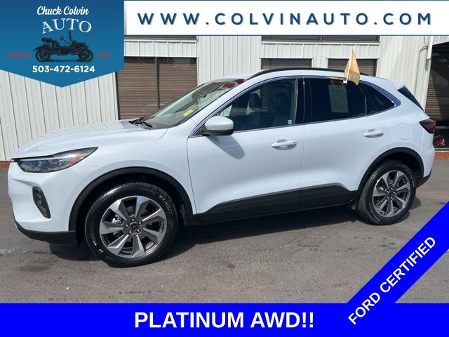 Star White Metallic Tri-Coat 2025 Ford Escape Platinum AWD SUV / Crossover All-Wheel Drive 8-Speed Automatic