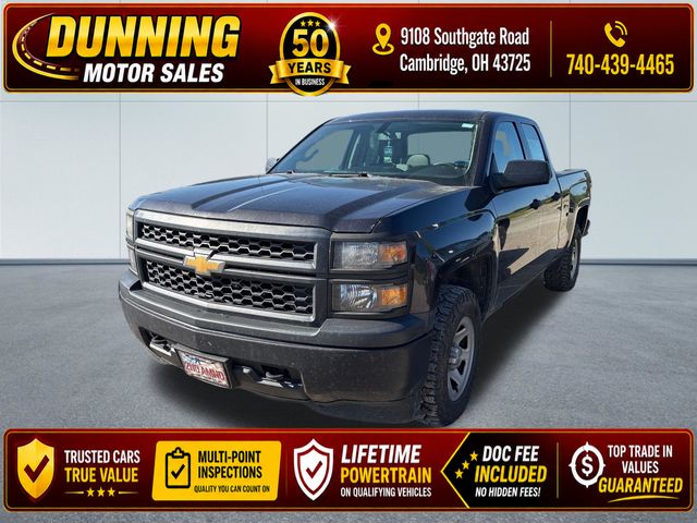 Gray (Tungsten Metallic) 2015 Chevrolet Silverado 1500 LS Double Cab 4WD Pickup Truck Four-Wheel Drive 6-Speed Automatic Overdrive