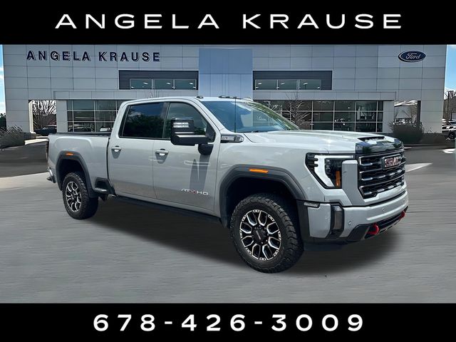 Thunderstorm Gray 2024 GMC Sierra 2500HD AT4 Crew Cab 4WD Pickup Truck Four-Wheel Drive Automatic