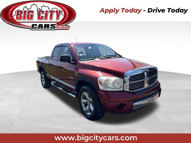 Black 2008 Dodge RAM 1500 Pickup Truck Four-Wheel Drive 5-Speed Automatic