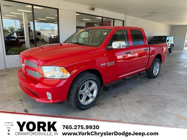 Flame Red Clearcoat 2017 RAM 1500 Pickup Truck Four-Wheel Drive 8-Speed Automatic