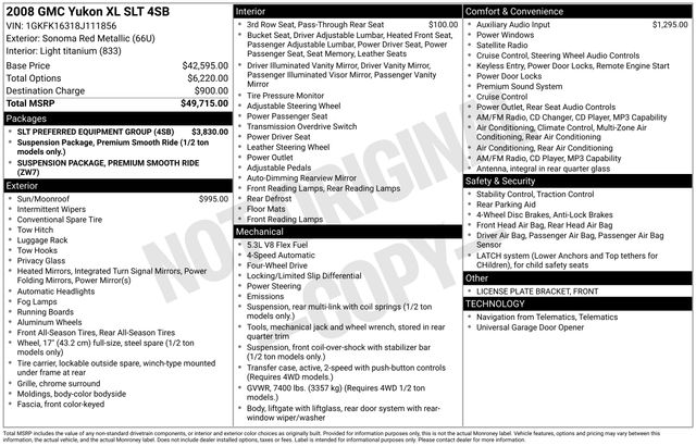 2008 GMC Yukon XL SLT 1500 - Main Image