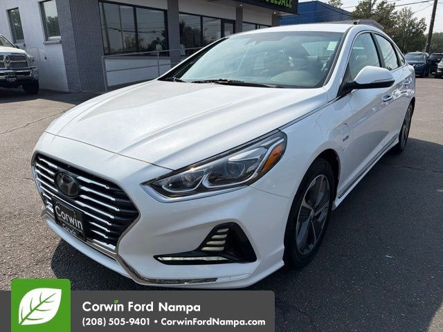 Hyper White 2019 Hyundai Sonata Plug-In Hybrid Sedan Front-Wheel Drive 6-Speed Automatic
