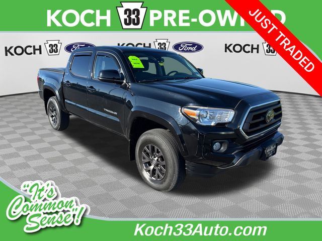 Midnight Black Metallic 2021 Toyota Tacoma Pickup Truck Four-Wheel Drive 6-Speed Automatic