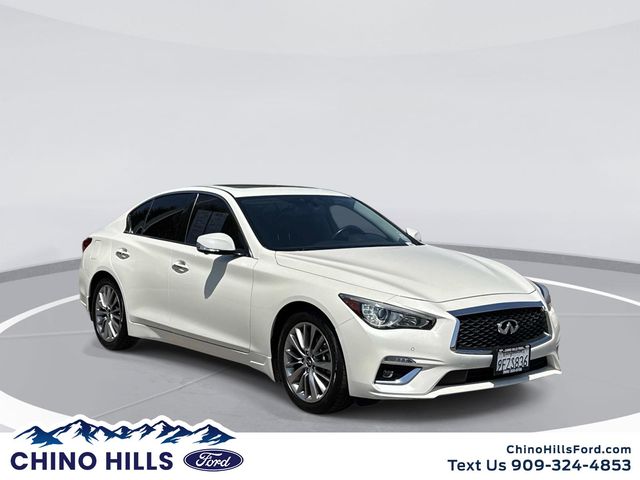 Majestic 2023 INFINITI Q50 Luxe RWD Sedan Rear-Wheel Drive 7-Speed Automatic Overdrive