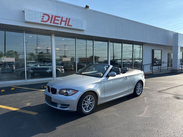 Titanium Silver Metallic 2010 BMW 1 Series 128i Convertible RWD Convertible Rear-Wheel Drive 6-Speed Automatic