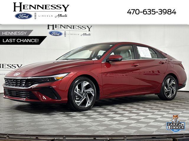 Red 2024 Hyundai Elantra Sedan Front-Wheel Drive Continuously Variable Transmission