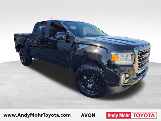 Onyx Black 2022 GMC Canyon AT4 Crew Cab 4WD with Leather Pickup Truck Four-Wheel Drive 8-Speed Automatic