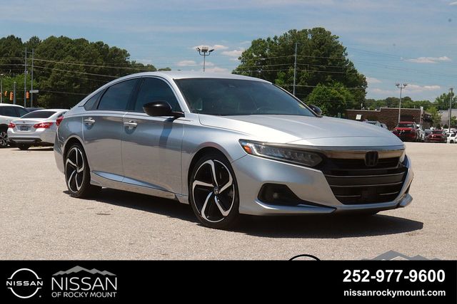 Silver 2022 Honda Accord Sedan Front-Wheel Drive Continuously Variable Transmission