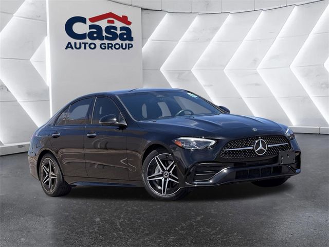 Obsidian Black Metallic 2025 Mercedes-Benz C-Class C 300 RWD Sedan Rear-Wheel Drive 9-Speed Automatic