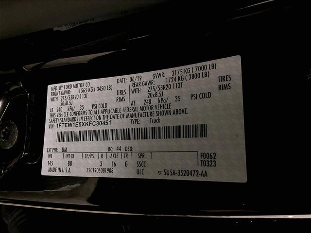 2019 Ford F-150 Platinum Black at Luther Ford