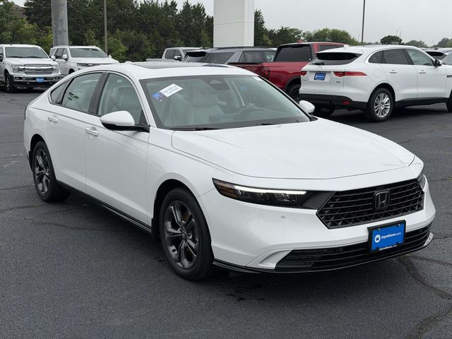 Platinum White Pearl 2025 Honda Accord Hybrid Sedan Front-Wheel Drive Continuously Variable Transmission