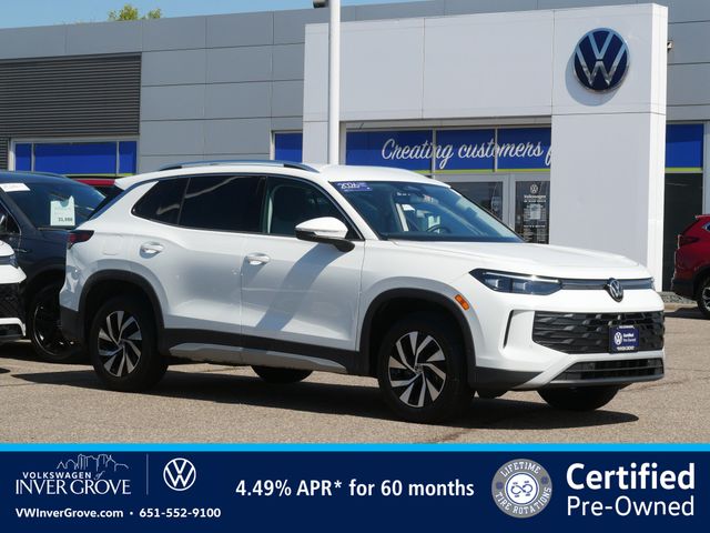 Pure White 2025 Volkswagen Tiguan SUV / Crossover All-Wheel Drive 8-Speed Automatic