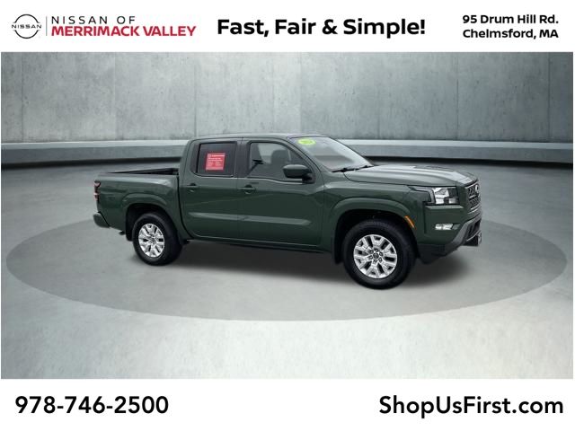 Tactical Green Metallic 2024 Nissan Frontier SV Crew Cab 4WD Pickup Truck Four-Wheel Drive 9-Speed Automatic Overdrive
