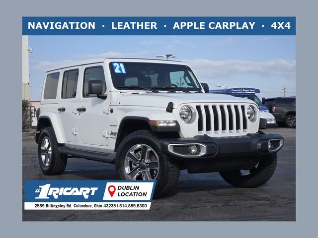 Bright White Clearcoat 2021 Jeep Wrangler Unlimited Sahara 4WD SUV / Crossover Four-Wheel Drive 8-Speed Automatic