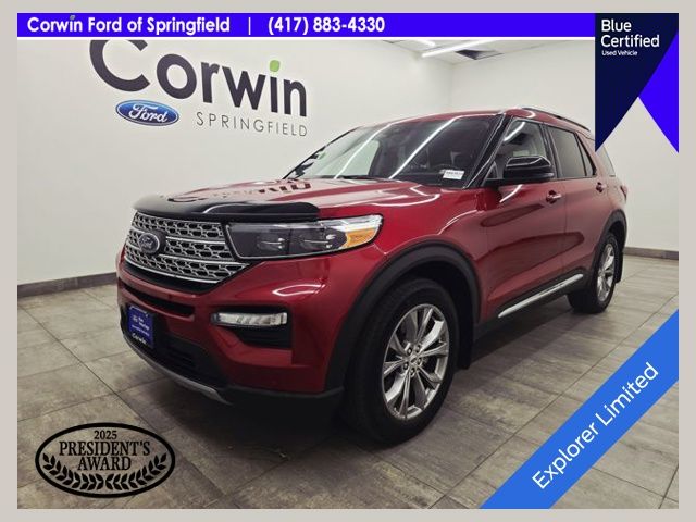Rapid Red Metallic Tinted Clearcoat 2022 Ford Explorer Limited AWD SUV / Crossover All-Wheel Drive Automatic