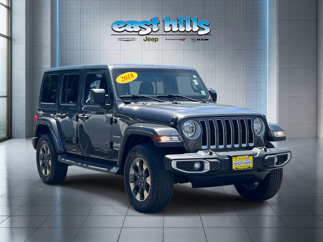 Gray (Granite Crystal Metallic Clearcoat) 2018 Jeep Wrangler Unlimited Sahara 4WD SUV / Crossover Four-Wheel Drive 8-Speed Automatic