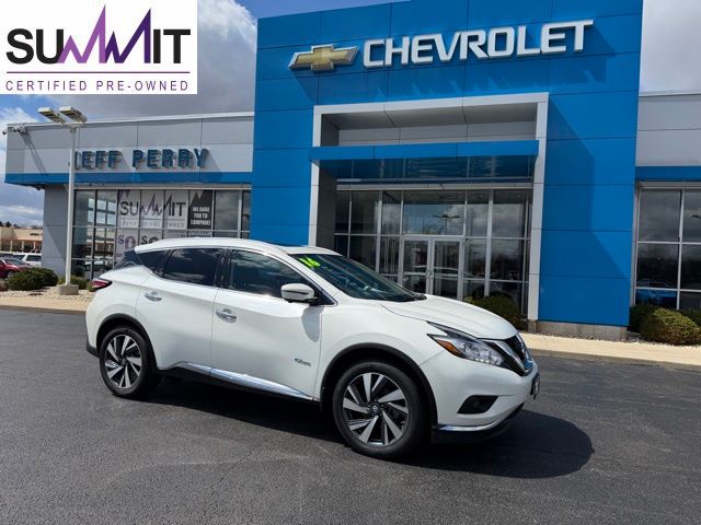 Pearl White 2016 Nissan Murano Hybrid Platinum AWD SUV / Crossover All-Wheel Drive Continuously Variable Transmission