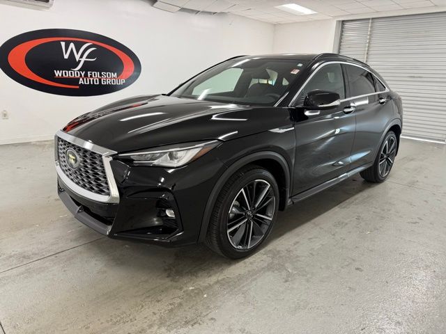 Black Obsidian 2025 INFINITI QX55 Luxe AWD SUV / Crossover All-Wheel Drive Continuously Variable Transmission