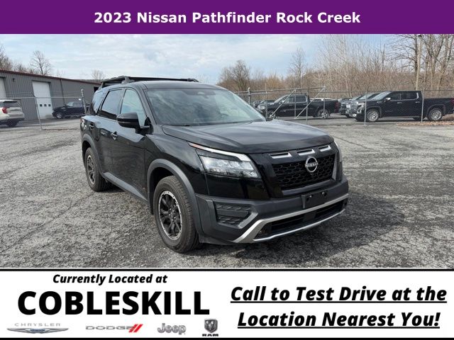 Super Black 2023 Nissan Pathfinder Rock Creek 4WD SUV / Crossover All-Wheel Drive 9-Speed Automatic