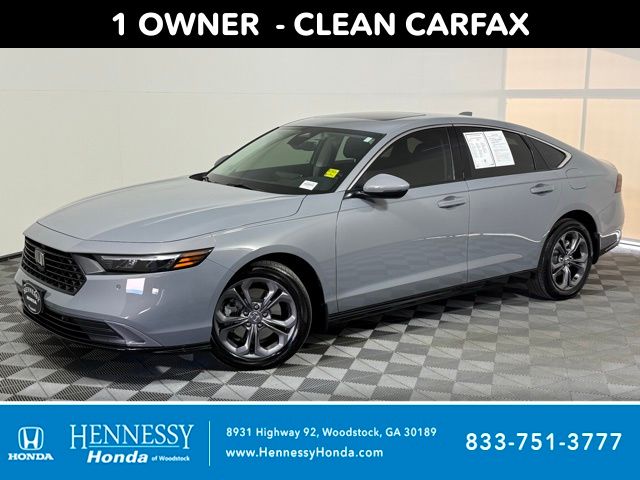 Meteorite Gray Metallic 2025 Honda Accord Hybrid EX-L FWD Sedan Front-Wheel Drive Continuously Variable Transmission