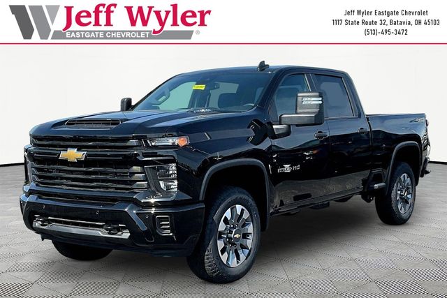 Black 2026 Chevrolet Silverado 2500HD Custom Crew Cab 4WD Pickup Truck Four-Wheel Drive Automatic