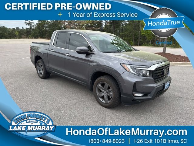 Gray (Modern Steel) 2022 Honda Ridgeline RTL-E AWD Pickup Truck All-Wheel Drive 9-Speed Automatic