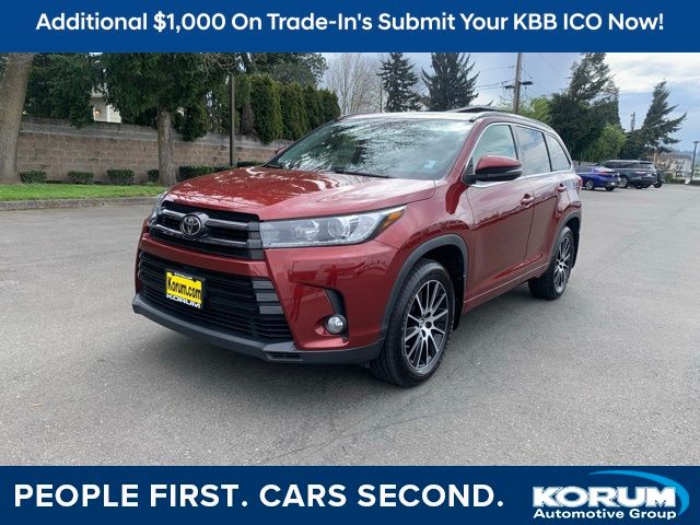 Salsa Red Pearl 2018 Toyota Highlander SE AWD SUV / Crossover All-Wheel Drive 8-Speed Automatic