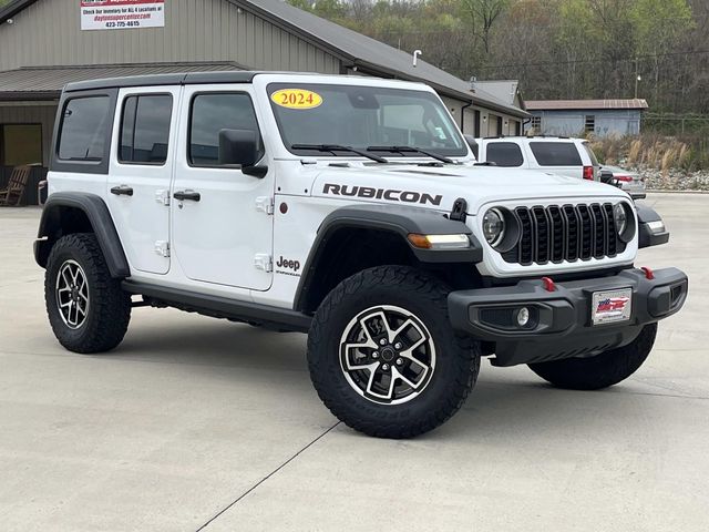 Bright White Clearcoat 2024 Jeep Wrangler Rubicon 4-Door 4WD SUV / Crossover Four-Wheel Drive 8-Speed Automatic