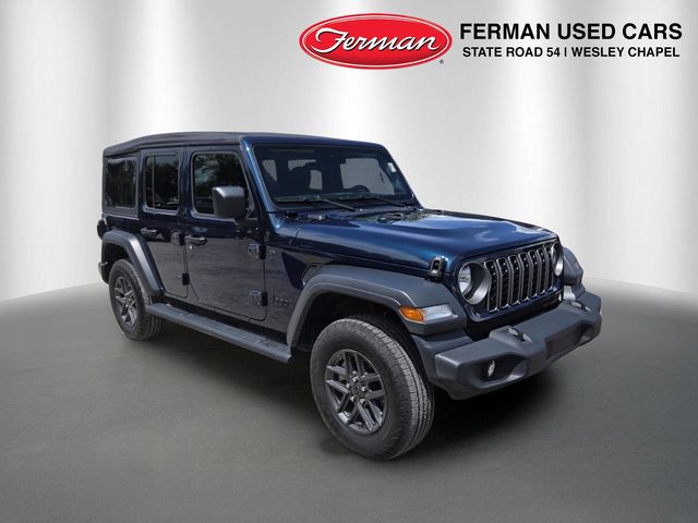 Fathom Blue Pearlcoat 2025 Jeep Wrangler Sport S 4-Door 4WD SUV / Crossover Four-Wheel Drive 8-Speed Automatic