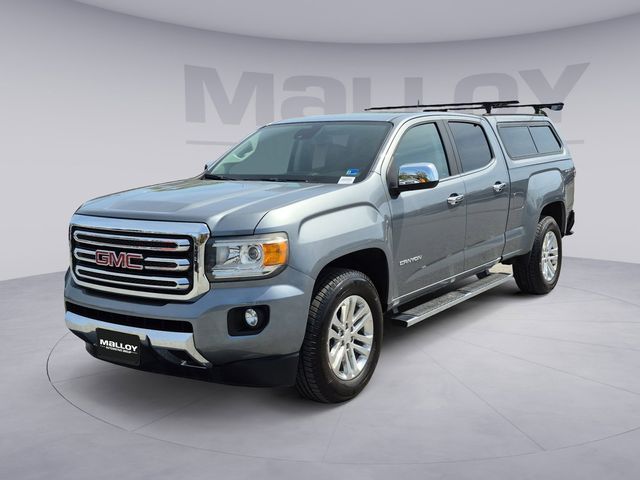 Gray (Steel Metallic) 2018 GMC Canyon SLT Crew Cab 4WD Pickup Truck Four-Wheel Drive 8-Speed Automatic