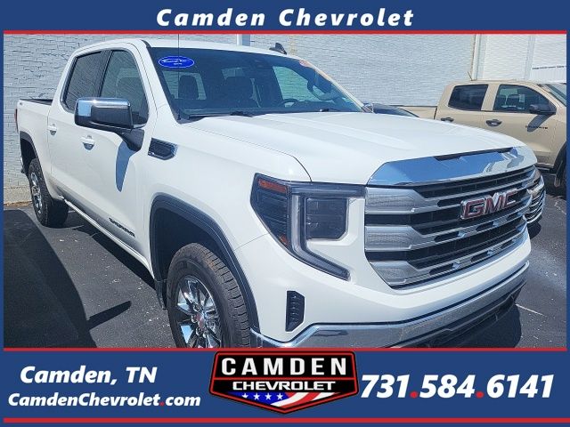 White 2023 GMC Sierra 1500 Pickup Truck Four-Wheel Drive 8-Speed Automatic