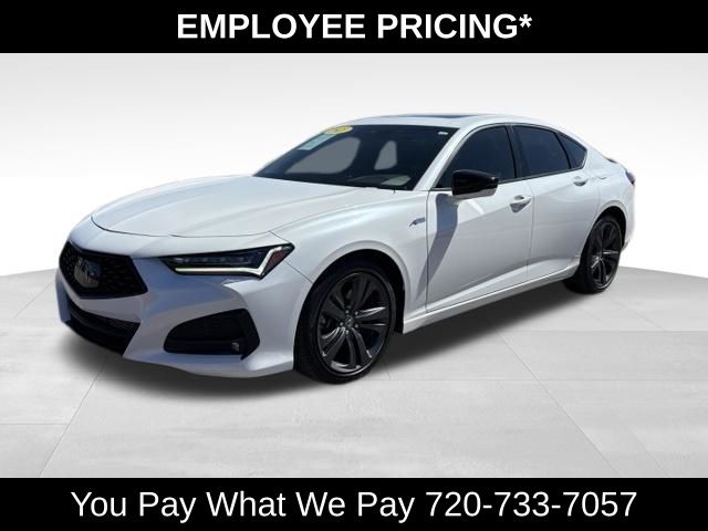 White 2021 Acura TLX SH-AWD with A-Spec Package Sedan All-Wheel Drive Automatic