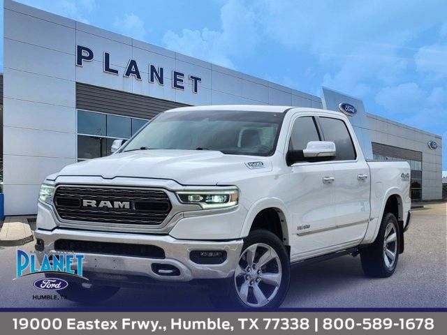 Bright White Clearcoat 2022 RAM 1500 Limited Crew Cab 4WD Pickup Truck Four-Wheel Drive 8-Speed Automatic