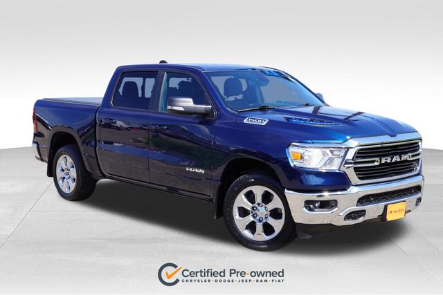Patriot Blue Pearlcoat 2021 RAM 1500 Pickup Truck Four-Wheel Drive 8-Speed Automatic