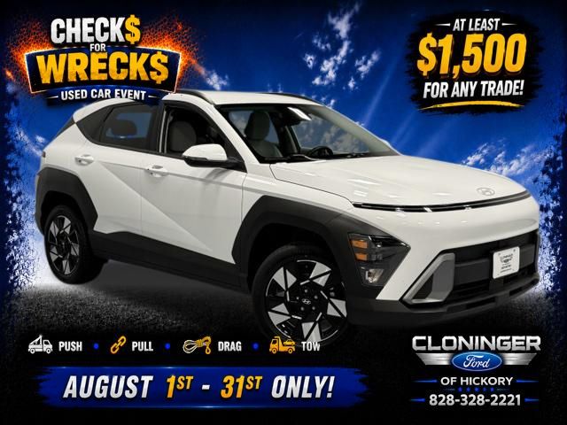 Atlas White 2024 Hyundai Kona SUV / Crossover All-Wheel Drive Continuously Variable Transmission