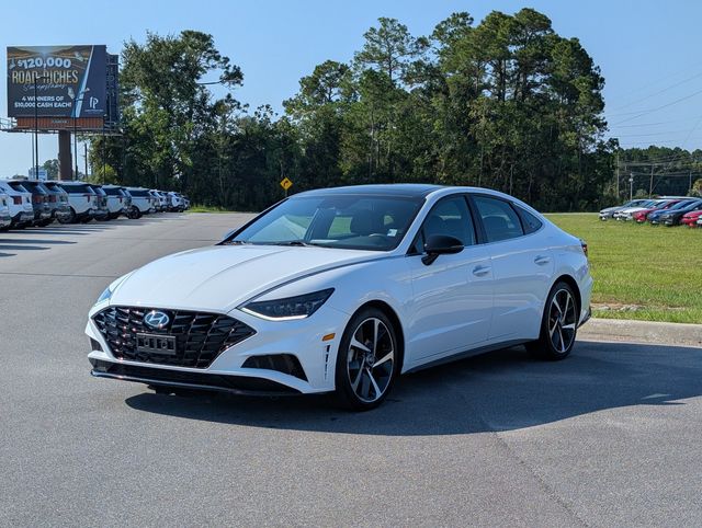 Serenity White 2023 Hyundai Sonata Sedan Front-Wheel Drive 8-Speed Automatic
