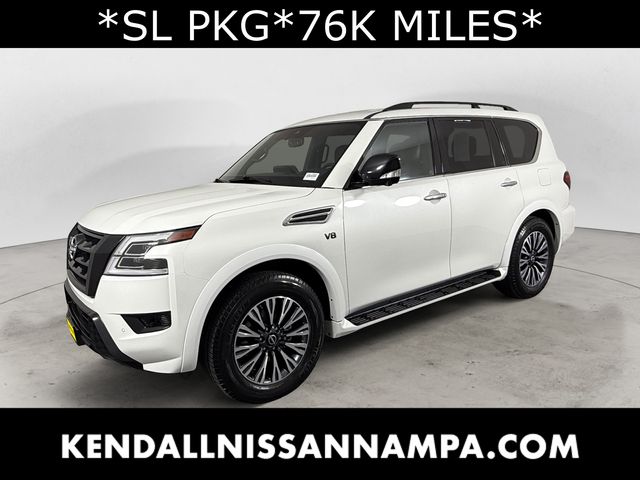 Aspen White 2021 Nissan Armada SL 4WD SUV / Crossover Four-Wheel Drive 7-Speed Automatic
