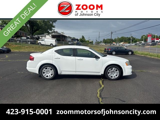 Bright White Clearcoat 2014 Dodge Avenger Sedan Front-Wheel Drive 4-Speed Automatic