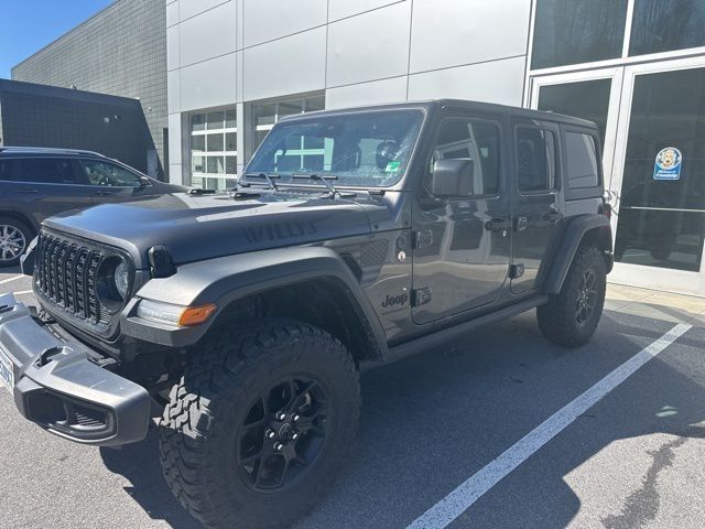 Gray (Granite Crystal Metallic Clearcoat) 2024 Jeep Wrangler Willys 4-Door 4WD SUV / Crossover Four-Wheel Drive 8-Speed Automatic