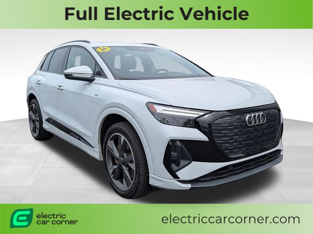 Glacier White 2024 Audi Q4 e-tron SUV / Crossover All-Wheel Drive Automatic