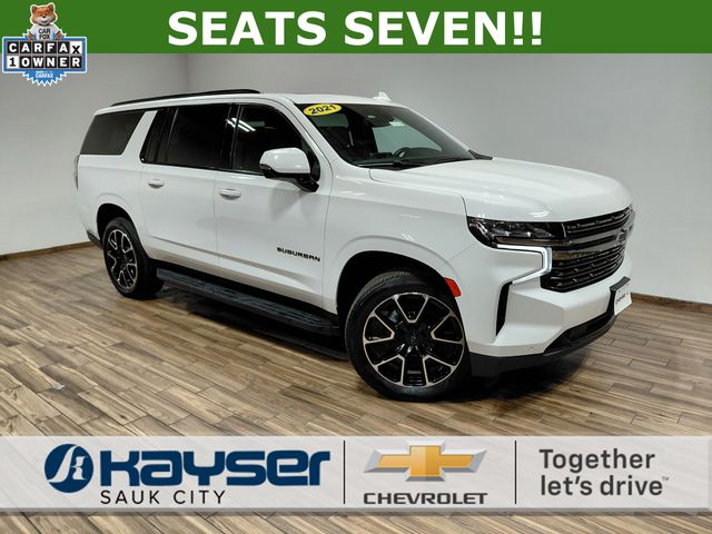 Summit White 2021 Chevrolet Suburban RST 4WD SUV / Crossover Four-Wheel Drive