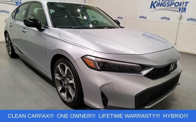 Solar Silver Metallic 2025 Honda Civic Hybrid Sport Touring Hatchback FWD Hatchback Front-Wheel Drive Continuously Variable Transmission